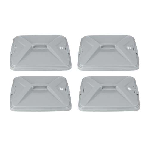 LIFELEX　角型ペール９０Ｌ　フタ　グレー　×４個セット