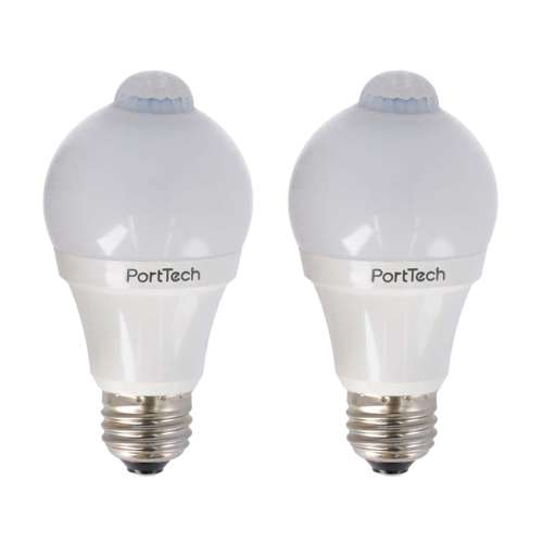 PortTech 人感センサーLEDライト40W相当 電球色 PAS40L26　×2個セット