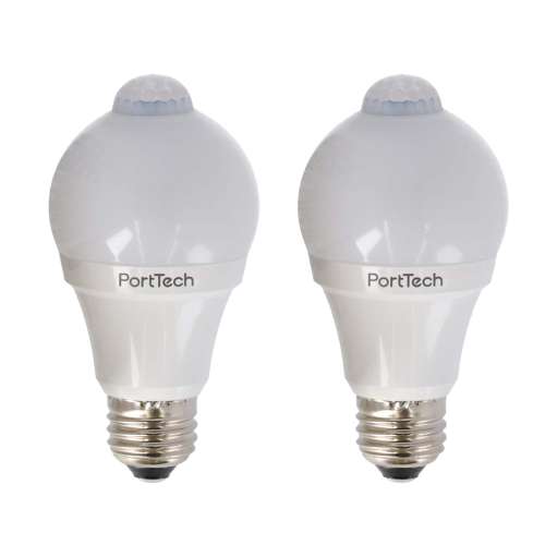 PortTech 人感センサーLEDライト60W相当 電球色 PAS60L26　×2個セット