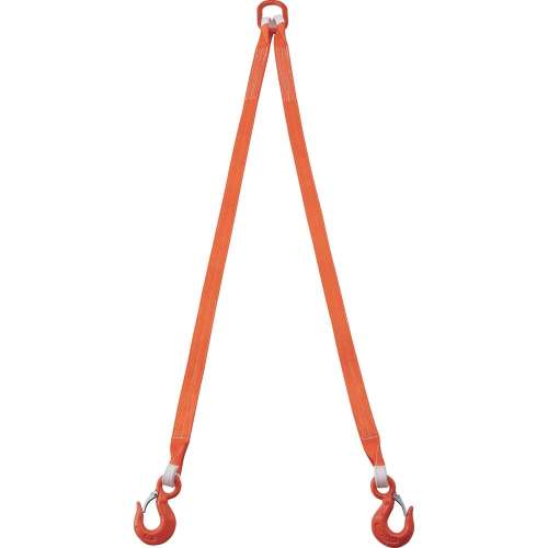 トラスコ中山 2本吊ベルトスリングセット 50mm幅X2m 吊り角度60°時荷重2.58t（最大使用荷重3t） 基本使用荷重（t）3