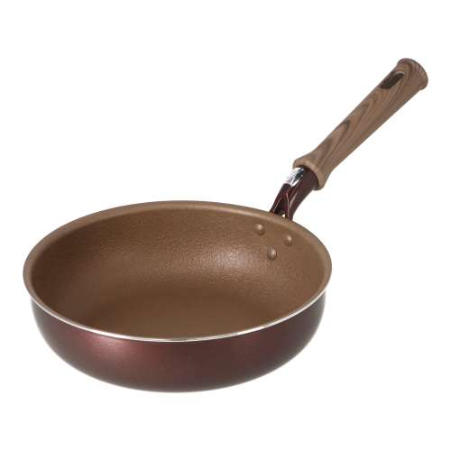 LIFELEX　３０００ｔプレスで圧縮した直火フライパン２４ｃｍ深型　ＧＦＭＰー２４Ｄ　ダークピンク