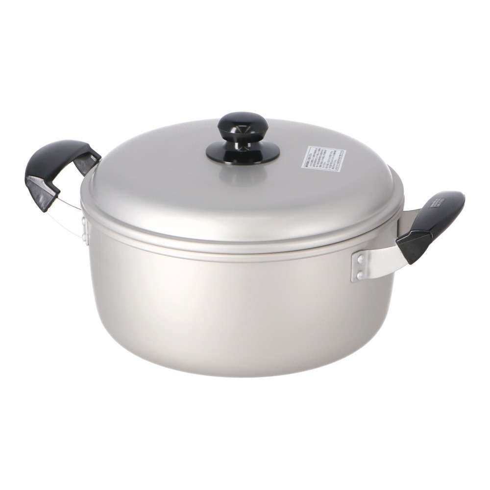 LIFELEX　アルマイト加工アルミ両手鍋２４ｃｍ　ＤＨ２４ＳＬ‐Ｘ　シルバー