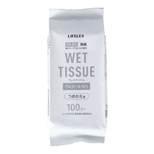 LIFELEX　除菌ウェット　アルコール詰替用　１００枚入