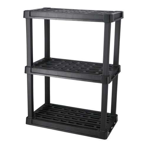 プラスチックラック　３段　Ｗ７２０　ＫＰＲ‐９４６１　ブラック