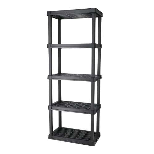 プラスチックラック　５段　Ｗ７２０　ＫＰＲ‐９４８５　ブラック