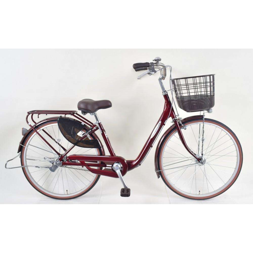２６インチ 軽快車 アルミフレーム オートライト ローラーブレーキ仕様 マルーン