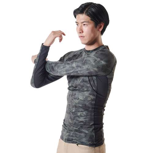 PROACT 長袖コンプレッションウェア カモ柄カーキ 3L