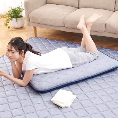 LIFELEX 強冷感3層ロングクッション ネイビー2