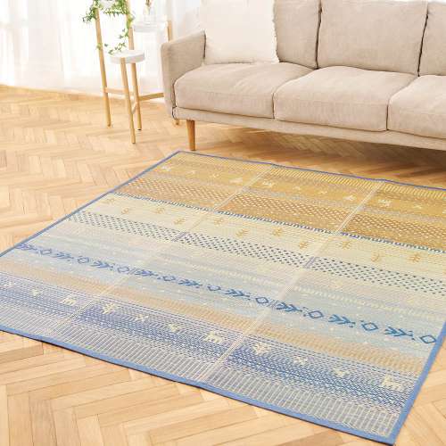 LIFELEX いぐさラグ ギャベ3 180×240 ネイビー