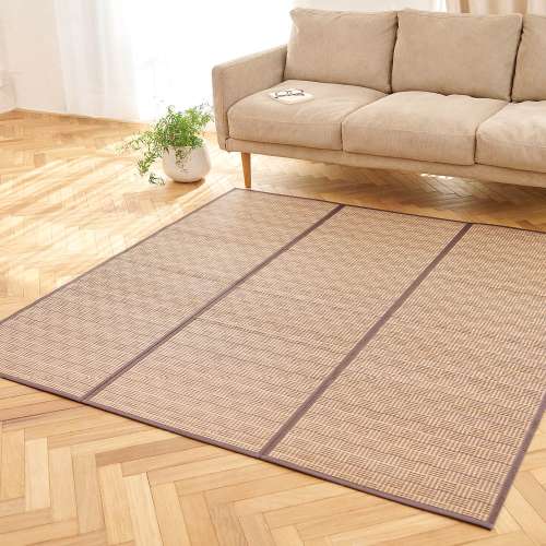 LIFELEX デザイン竹ラグ モザイク3 180×240 ブラウン