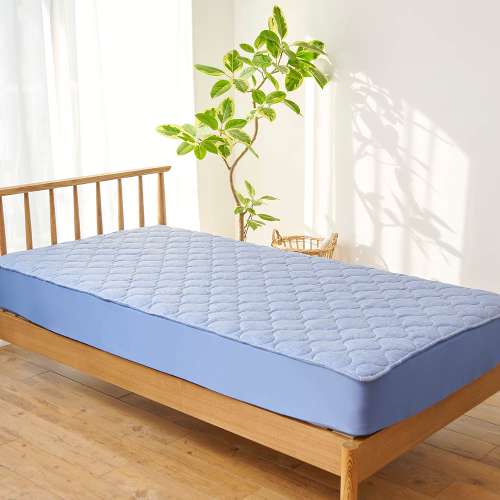 LIFELEX 両面仕様モッチやわ強冷感防ダニ＋消臭マチ付敷パッド S NV