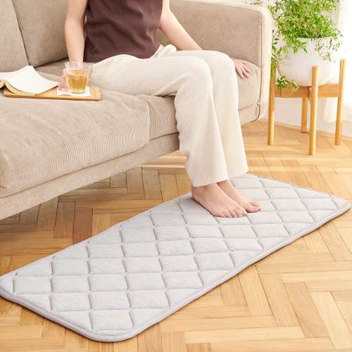 LIFELEX 強冷感＋防ダニ・制菌防臭キルトマット 約50x60cmグレー