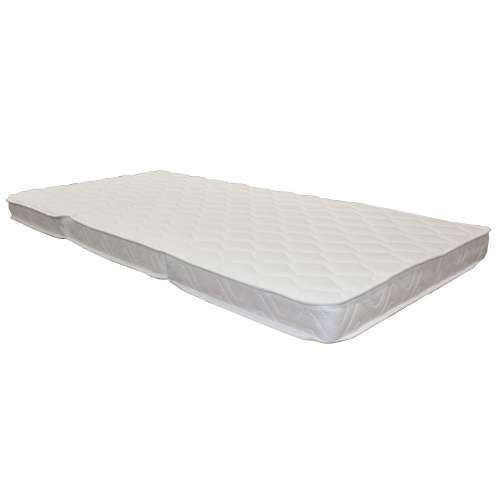 3つ折りポケットコイルマットレス シングル 体圧分散 S97195-10 幅97x奥行195x高さ10cm 白 折りたたみ収納 コンパクト