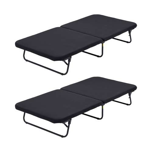 LIFELEX　組立のいらない折りたたみベッド　ＢＫ　９３１９５‐３２　×２台セット