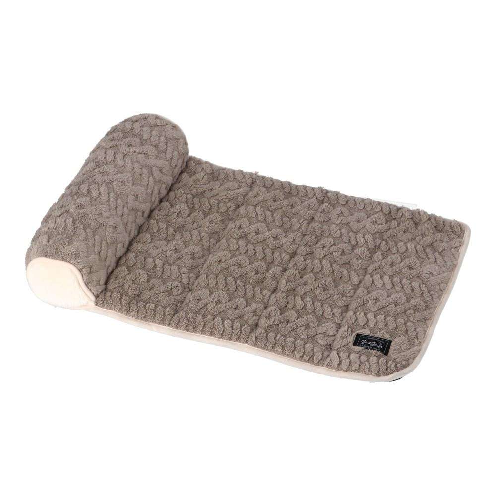 LIFELEX　あごのせマットＭ　ケーブルニット　グレージュ　ＱＲ１２‐４１５８　２６ＡＷ