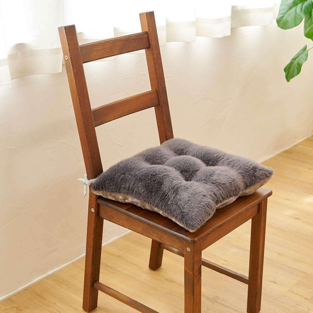 LIFELEX　ほぼネコシートクッション　ブリティッシュ　４０×４０　チャコールグレー