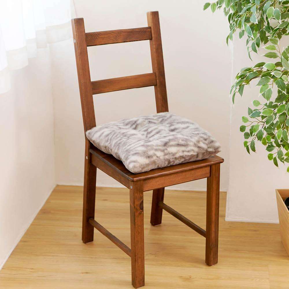LIFELEX　ほぼネコシートクッション　サバトラ　４０×４０　チャコールグレー