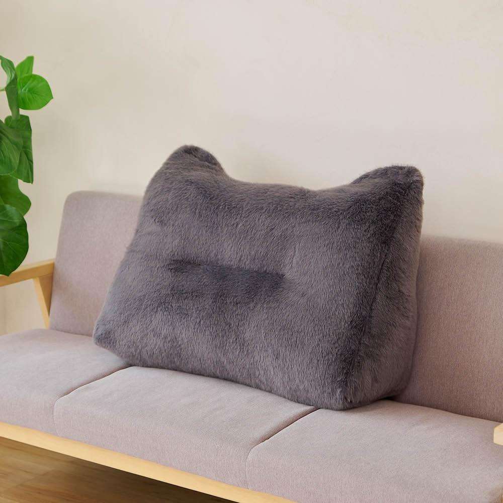 LIFELEX　ほぼネコソファクッション　ブリティッシュ　７２×５４×２６　チャコールグレー