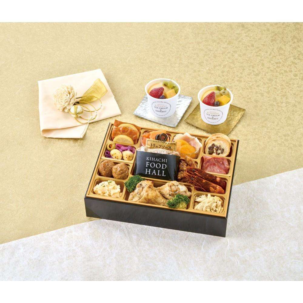 【11/20まで表示価格から早割5％off】東京青山「ＫＩＨＡＣＨＩ」監修　ＫＩＨＡＣＨＩ　ＦＯＯＤ　ＨＡＬＬ　オードブル＆パフェアイス　Ｗ４１‐２Ｃ