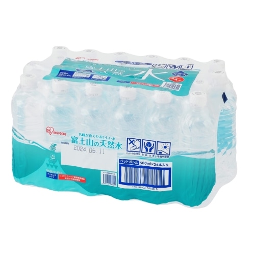 アイリスフーズ　富士山の天然水　ラベルレス　シュリンク　５００ｍｌ×２４本