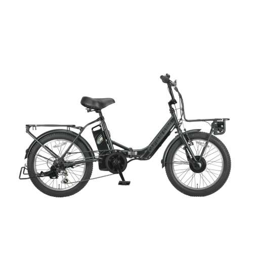 ２０インチ　eバーギー電動　電動アシスト自転車　外装6段 LEDバッテリーライト　マットブラック