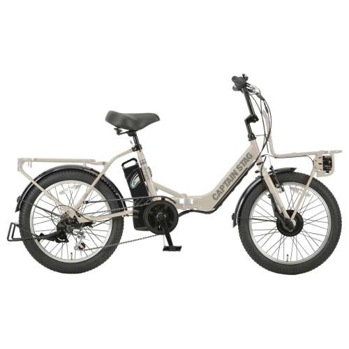 ２０インチ　eバーギー電動　電動アシスト自転車　外装6段 LEDバッテリーライト　アーミーベージュ