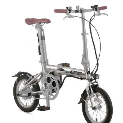 １４インチ　eリライト電動　電動アシスト自転車　LEDバッテリーライト　シルバー