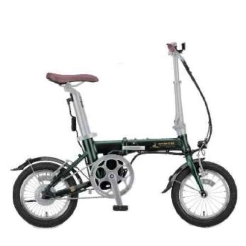 １４インチ　eリライト電動　電動アシスト自転車　LEDバッテリーライト　グリーン