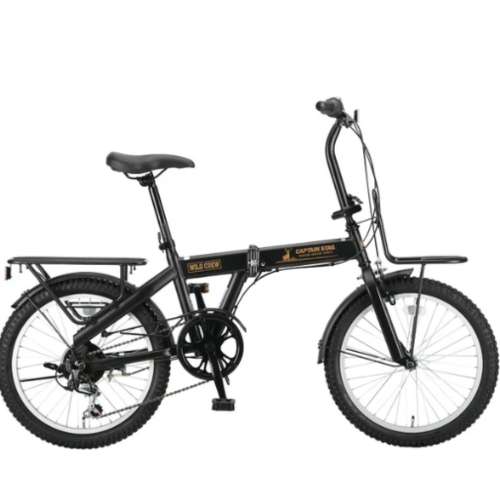 ２０インチ　ワイルドクルー　折りたたみ自転車　外装6段　マットブラック