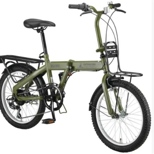 ２０インチ　ワイルドクルー　折りたたみ自転車　外装6段　マットカーキ