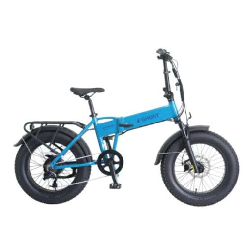 ２０インチ　サイクーゴーストウルフ　電動アシスト自転車　外装7段 LEDバッテリーライト　スモークブルー