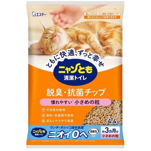 エステー　ニャンとも清潔トイレ　脱臭抗菌チップ小さめ４．４Ｌ　×４個セット