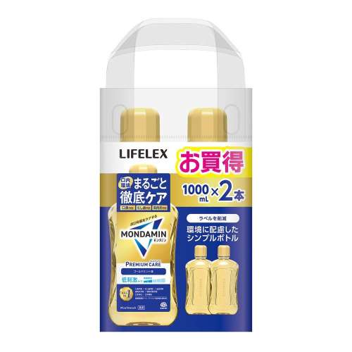 LIFELEX　モンダミンプレミアムケア　ゴールドミント　１０００ｍＬ×２本