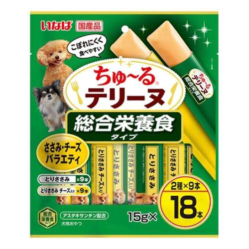 いなば食品　ちゅ～るテリーヌ総合栄養食ささみ・チーズバラエティ　１５ｇ×１８本