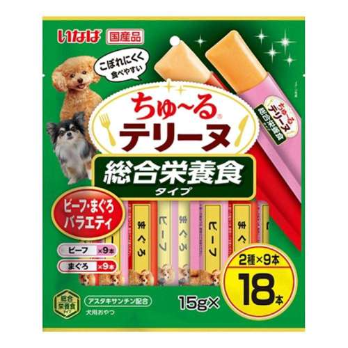 いなば食品　ちゅ～るテリーヌ総合栄養食ビーフ・まぐろバラエティ　１５ｇ×１８本