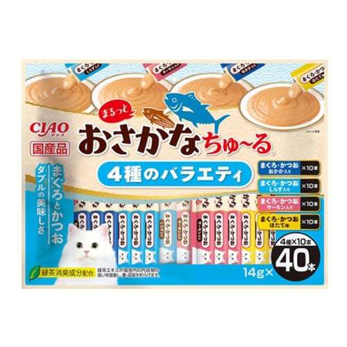 いなば食品　おさかなちゅ～る　４種のバラエティ１４ｇ×４０本