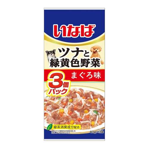 いなば食品　ツナと緑黄色野菜まぐろ味　４０ｇ×３袋