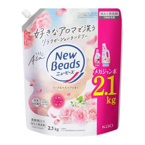 花王　ニュービーズジェル　ローズマグノリア　つめかえ用２１００ｇ