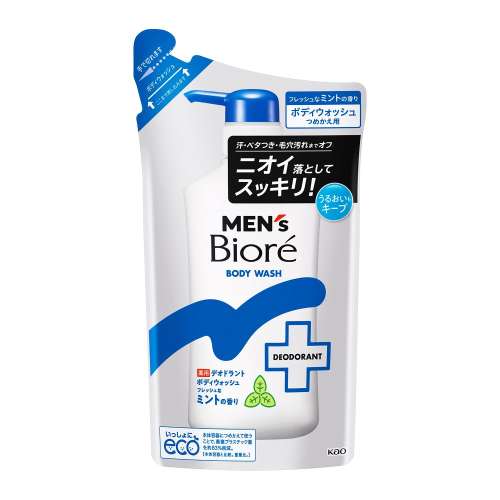 花王　メンズビオレ　薬用デオドラントボディウォッシュ　ミントの香り　つめかえ３６０ｍｌ