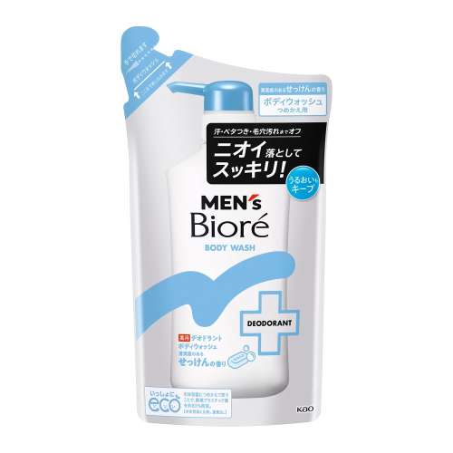 花王　メンズビオレ　薬用デオドラントボディウォッシュ　せっけんの香り　つめかえ３６０ｍｌ