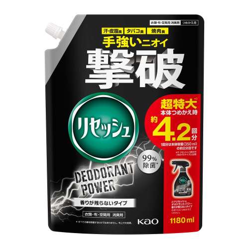 リセッシュ デオドラントパワー 香りが残らないタイプ つめかえ用 1180ml