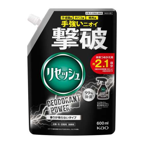 リセッシュ デオドラントパワー 香りが残らないタイプ つめかえ用 600ml