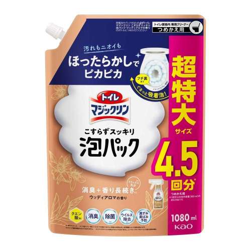 花王　トイレマジックリン泡パック　ウッディアロマ替え　１０８０ｍｌ