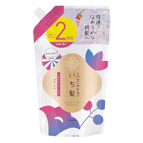 クラシエホームプロダクツ販売　いち髪　なめらかスムースケア　シャンプー　詰替用２回分　６４０ｍｌ