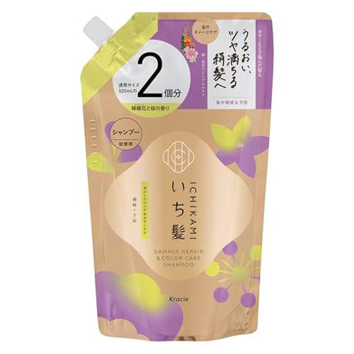 クラシエホームプロダクツ販売　いち髪　ダメージリペア＆カラーケア　シャンプー　特大詰替６４０ｍｌ