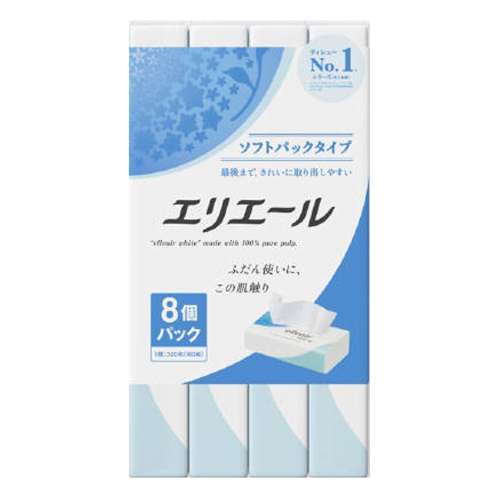 大王製紙　エリエールティシュー　ソフトパック　１６０Ｗ　８Ｐ