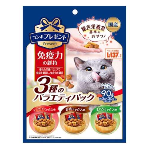 日本ペットフード　コンボ　プレゼント　キャット　おやつ　免疫力の維持　３種のバラエティパック　９０ｇ