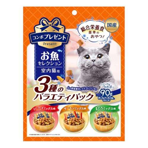 日本ペットフード　コンボ　プレゼント　キャット　おやつ　お魚セレクション　３種のバラエティパック　９０ｇ