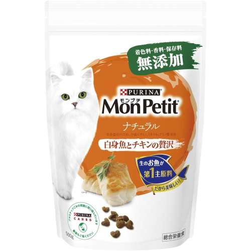 モンプチ　ドライ　バッグ　ナチュラル　白身魚とチキンの贅沢　５００ｇ