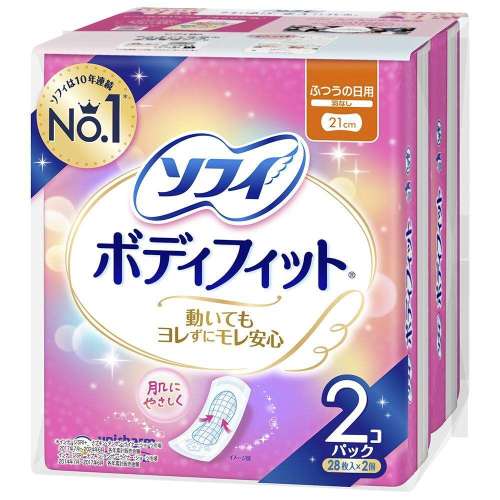 ユニ・チャーム　ソフィ　ボディフィット　羽なし　２８枚×２Ｐ